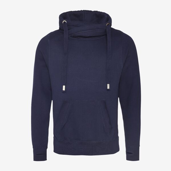 Men's Heavyweight Cross Over Neck Hooded Sweatshirt Thumbnail